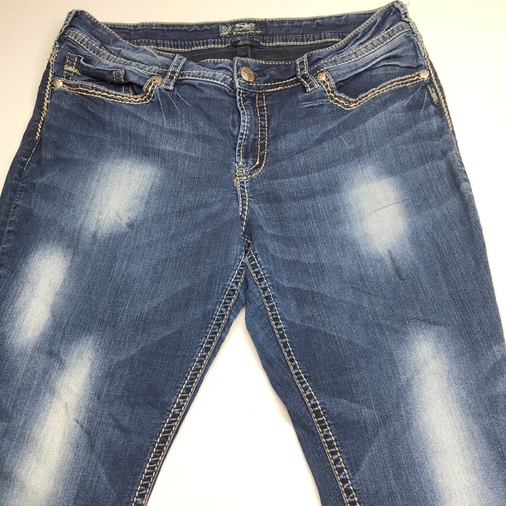 VINTAGE SILVER SUKI SKINNY JEANS SZ18x31 ⭐️ - Picture 7 of 12